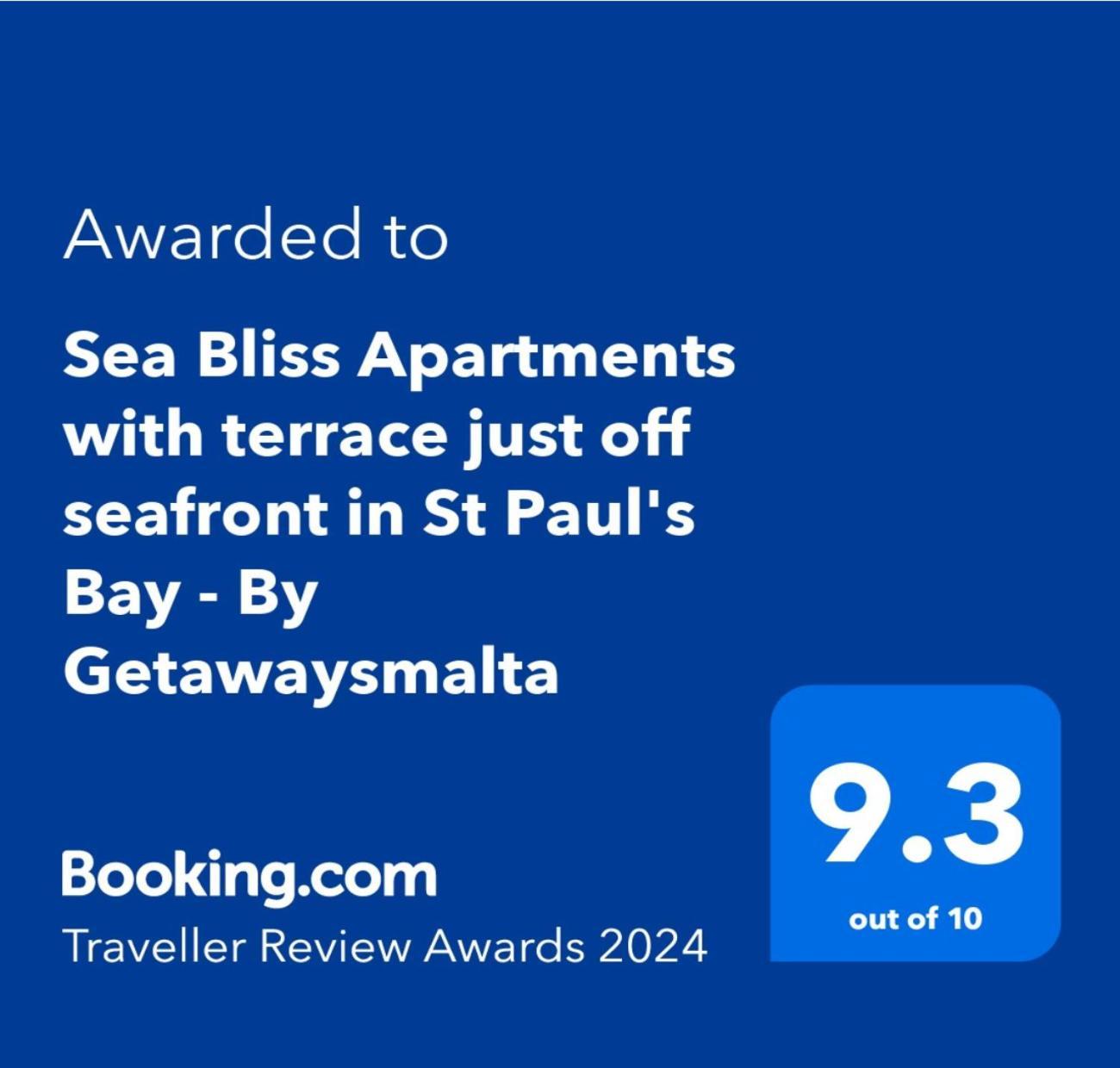 Sea Bliss Apartments With Terrace Just Off Seafront In St Paul'S Bay - By Getawaysmalta St. Paul's Bay Ngoại thất bức ảnh